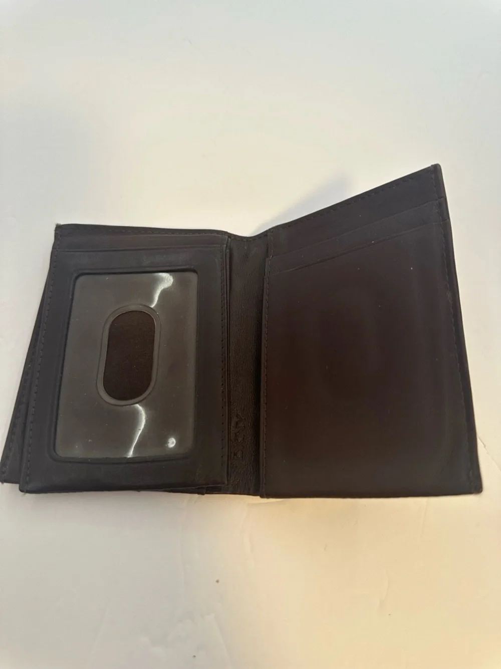 DKNY Dark Brown Leather Bi-Fold Wallet